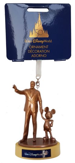 Disney World Mickey Mouse & Walt Partners 50th Anniversary Christmas Tree Decoration