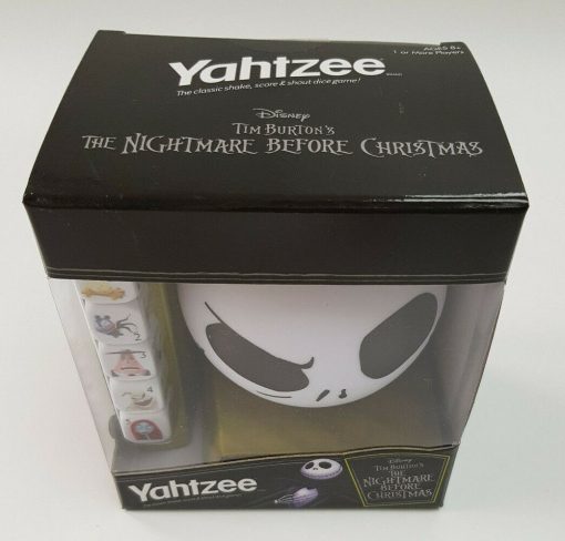 Disney Yahtzee Nightmare Before Christmas Jack Skellington Dice Game Travel Size