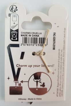 Disneyland Paris 101 Dalmations Cruella De Vil Pin Trading Lanyard Charm