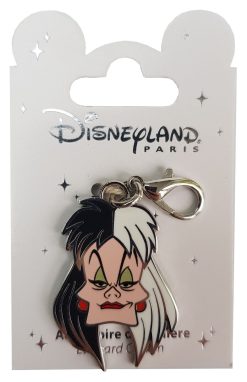 Disneyland Paris 101 Dalmations Cruella De Vil Pin Trading Lanyard Charm