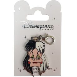 Disneyland Paris 101 Dalmations Cruella De Vil Pin Trading Lanyard Charm