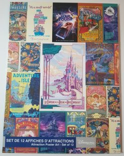 Disneyland Paris 12 x Attraction Ride Posters