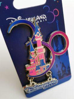 Disneyland Paris 30th Anniversary Dangle Pin Trading Badge Castle