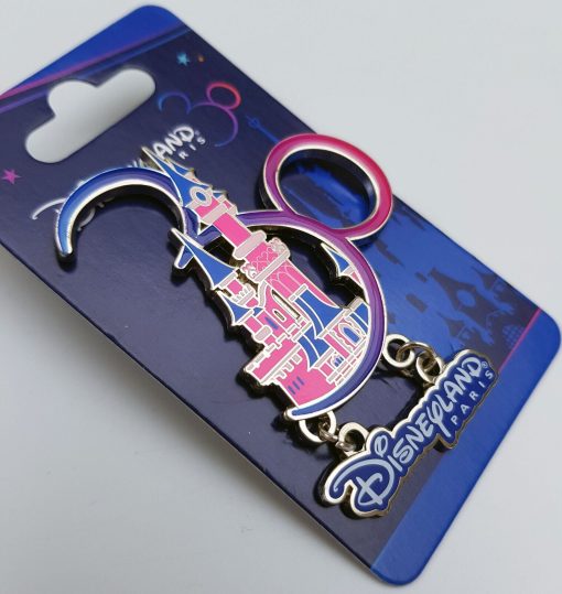 Disneyland Paris 30th Anniversary Dangle Pin Trading Badge Castle