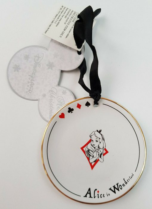 Disneyland Paris Alice in Wonderland Plate Hanging Christmas Tree Decoration