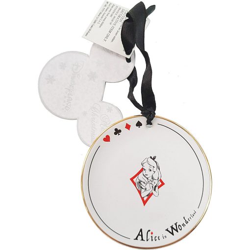 Disneyland Paris Alice in Wonderland Plate Hanging Christmas Tree Decoration