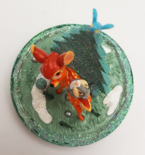 Disneyland Paris Bambi & Thumper Christmas Decoration Figurine Ornament