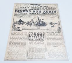 Disneyland Paris Big Thunder Mountain Newspaper Front Page Poster Print