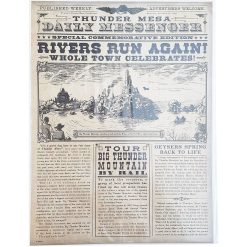 Disneyland Paris Big Thunder Mountain Newspaper Front Page Poster Print