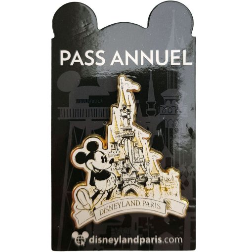 Disneyland Paris Castle & Mickey Mouse Annuel Pin Trading Badge