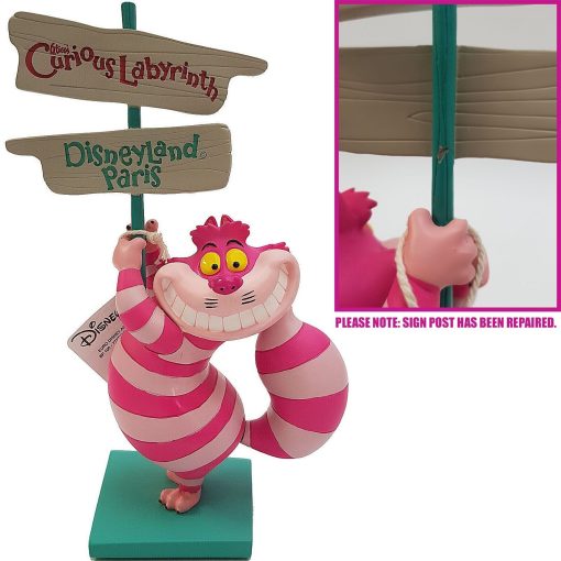 Disneyland Paris Cheshire Cat Figurine Ornament Figure REPAIRED