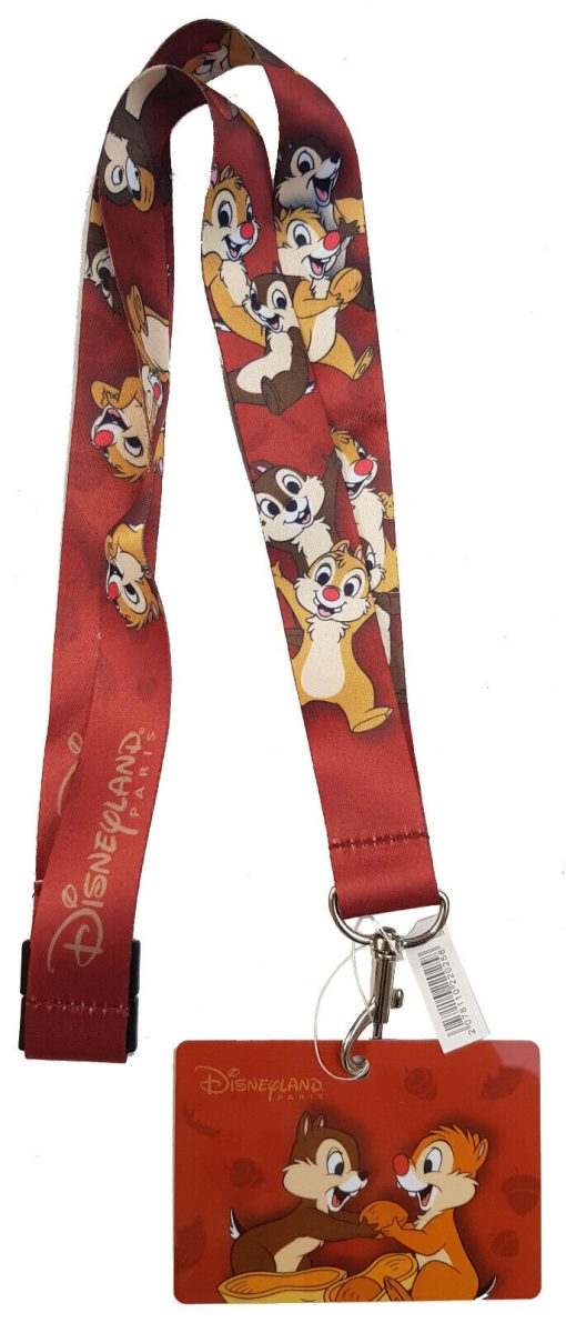 Disneyland Paris Chip And Dale Pin Trading Lanyard