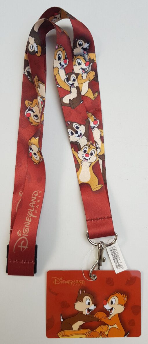 Disneyland Paris Chip And Dale Pin Trading Lanyard