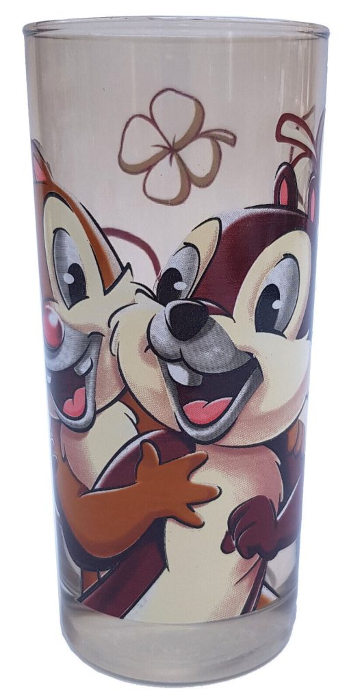 Disneyland Paris Chip & Dale Drinking Glass Tall Tumbler