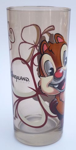 Disneyland Paris Chip & Dale Drinking Glass Tall Tumbler