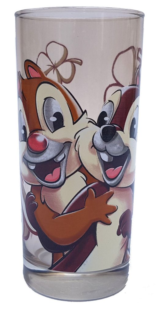 Disneyland Paris Chip & Dale Drinking Glass Tall Tumbler