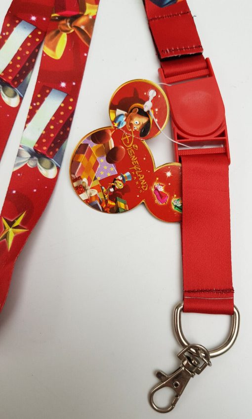 Disneyland Paris Christmas Pin Trading Badge Lanyard