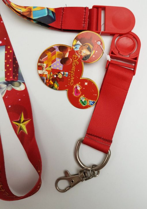 Disneyland Paris Christmas Pin Trading Badge Lanyard