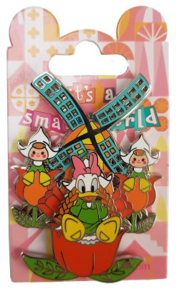 Disneyland Paris Daisy Duck It's A Small World Pin Trading Badge