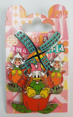 Disneyland Paris Daisy Duck It's A Small World Pin Trading Badge