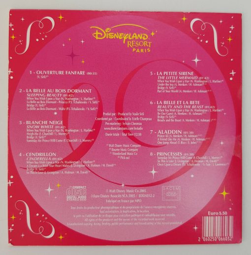 Disneyland Paris Disney Princess Soundtrack Music Audio CD