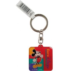 Disneyland Paris EuroDisney Revival Vintage Style Mickey Mouse Keyring