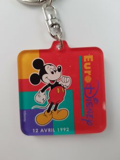 Disneyland Paris EuroDisney Revival Vintage Style Mickey Mouse Keyring