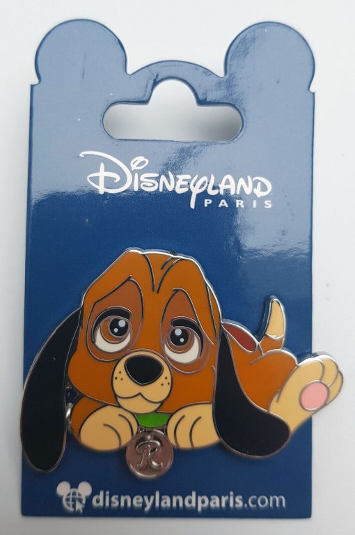 Disneyland Paris Fox & Hound Baby Copper Pin Trading Badge