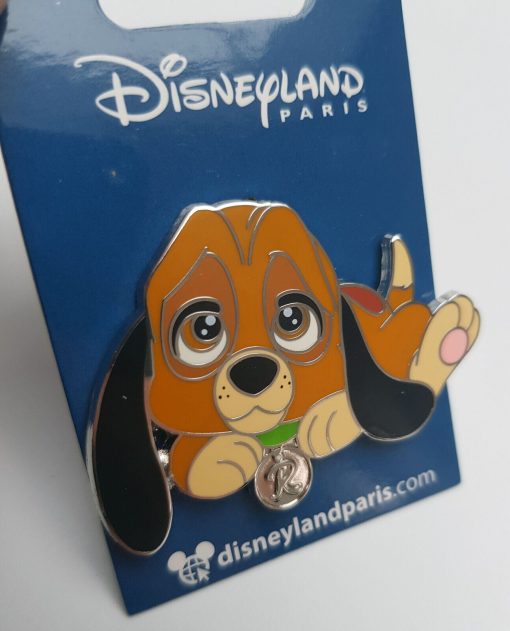 Disneyland Paris Fox & Hound Baby Copper Pin Trading Badge