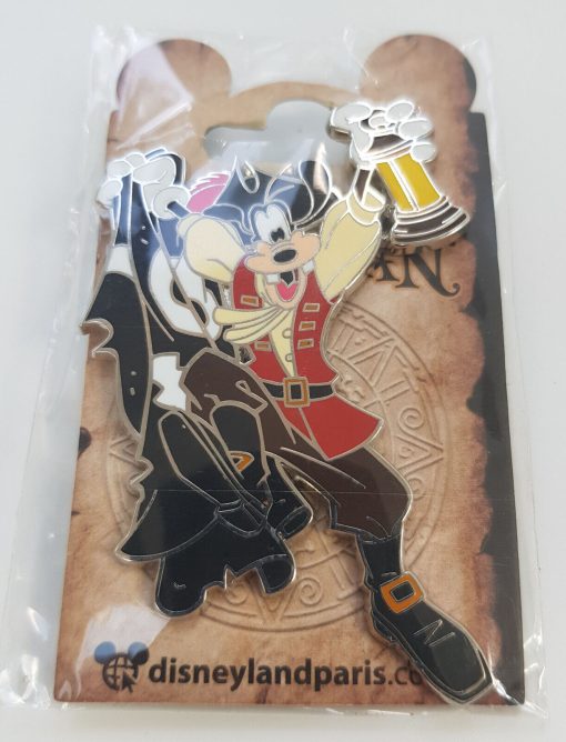 Disneyland Paris Goofy Pirates Of The Caribbean Pin Trading Badge