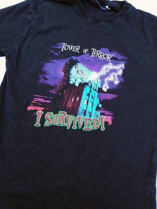 Disneyland Paris I Survived Tower Of Terror T-Shirt Adults Small S