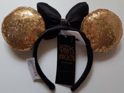 Disneyland Paris Is Magical Minnie Mouse Black & Gold Sequin Ears