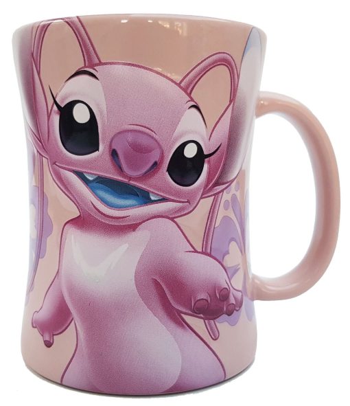 Disneyland Paris Lilo & Stitch Angel Character Portrait Pink Mug