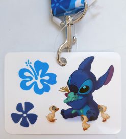 Disneyland Paris Lilo & Stitch With Duckling Pin Trading Lanyard