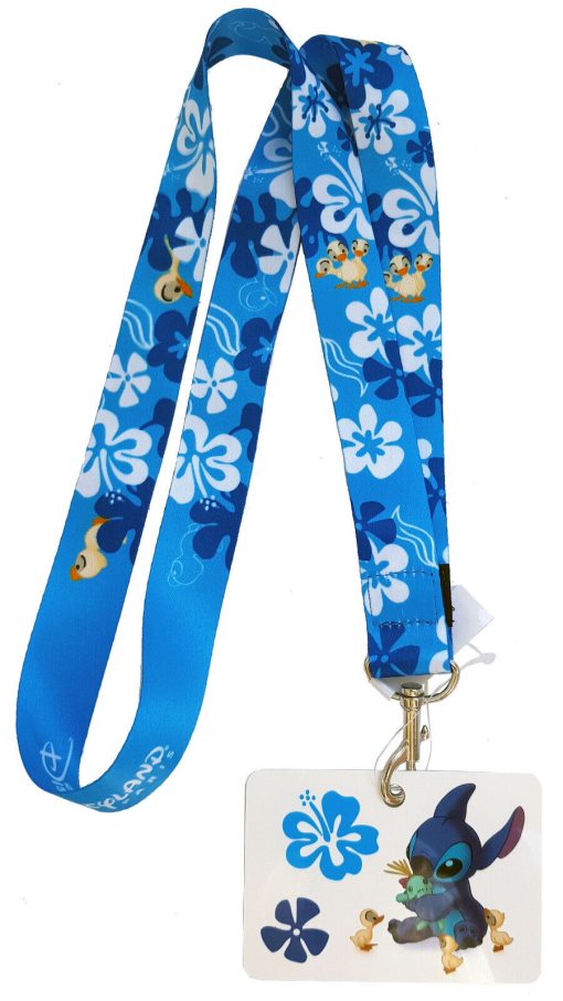 Disneyland Paris Lilo & Stitch With Duckling Pin Trading Lanyard