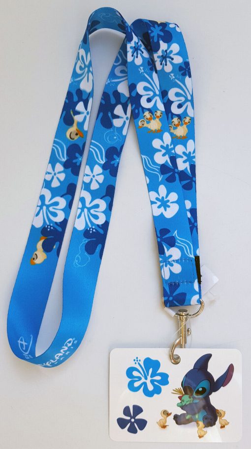 Disneyland Paris Lilo & Stitch With Duckling Pin Trading Lanyard