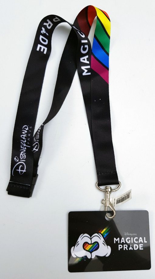 Disneyland Paris Magical Pride Rainbow Pin Trading Lanyard