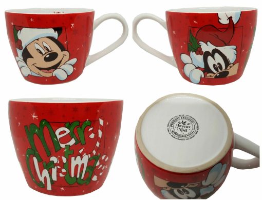 Disneyland Paris Merry Christmas Mickey Mouse & Goofy Large Mug