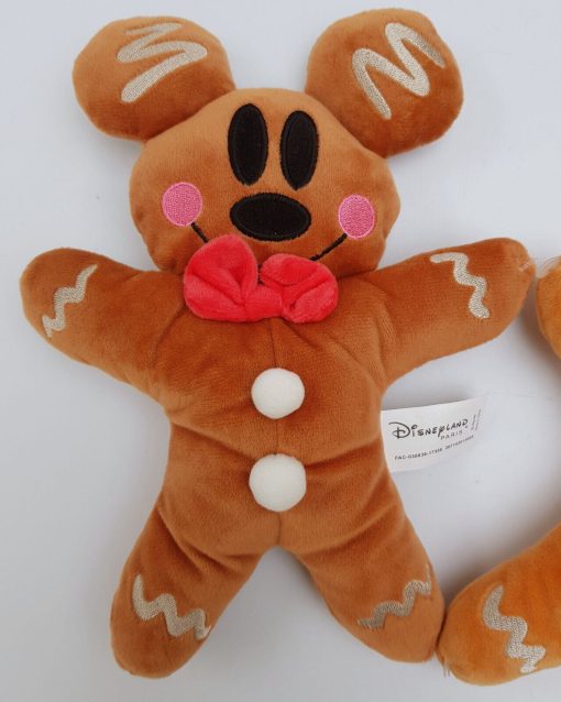 Disneyland Paris Mickey & Minnie Mouse Gingerbread Christmas Plush Soft Toy