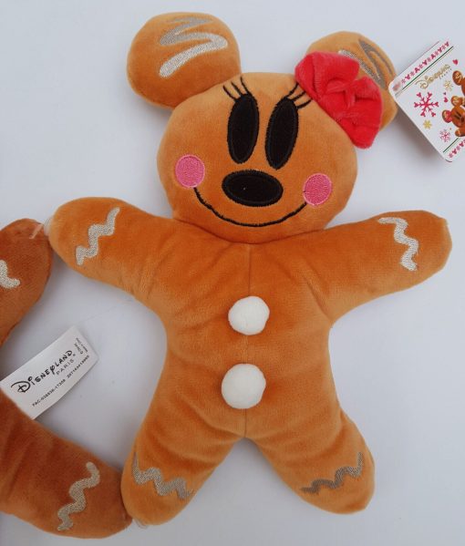 Disneyland Paris Mickey & Minnie Mouse Gingerbread Christmas Plush Soft Toy