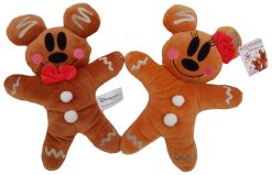 Disneyland Paris Mickey & Minnie Mouse Gingerbread Christmas Plush Soft Toy