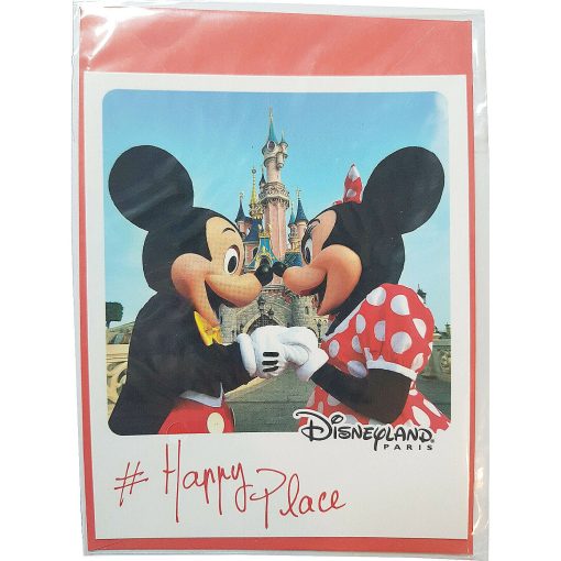 Disneyland Paris Mickey Minnie Mouse Greeting Card & Envelope