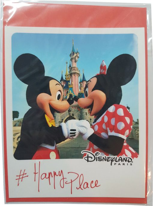 Disneyland Paris Mickey Minnie Mouse Greeting Card & Envelope