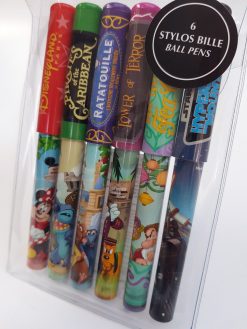 Disneyland Paris Mickey & Minnie Mouse Ride Attraction 6 Pen Set