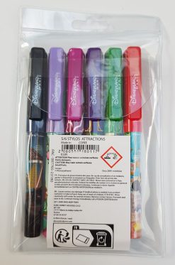 Disneyland Paris Mickey & Minnie Mouse Ride Attraction 6 Pen Set