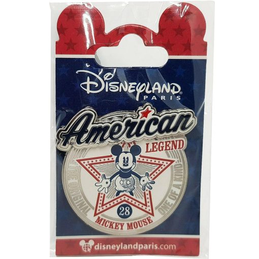 Disneyland Paris Mickey Mouse American Legend Layered Pin Trading Badge