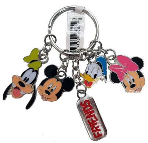 Disneyland Paris Mickey Mouse & Friends Faces Charm Keyring