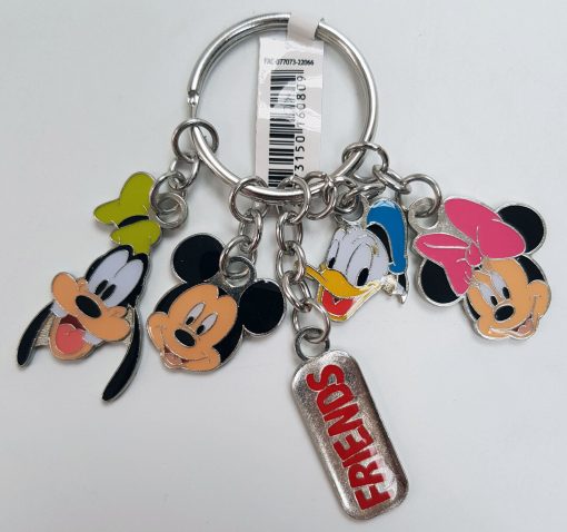 Disneyland Paris Mickey Mouse & Friends Faces Charm Keyring