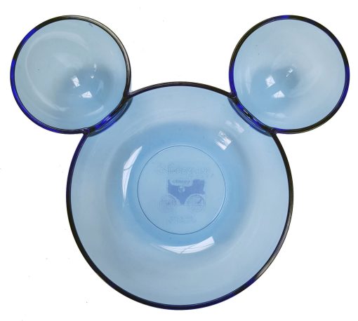 Disneyland Paris Mickey Mouse Head Shaped Blue Plastic Bowl For Chips & Dips