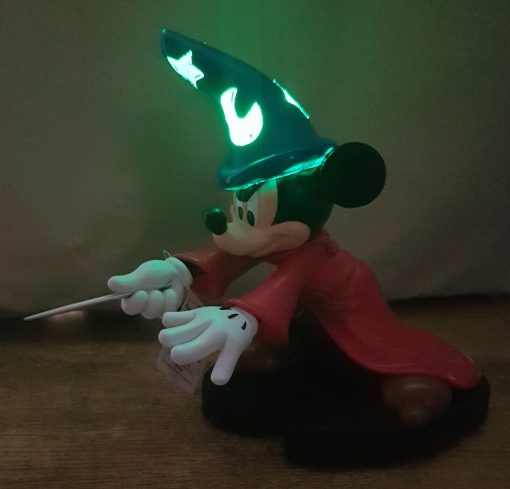 Disneyland Paris Mickey Mouse Sorcerers Apprentice Light Up Figurine